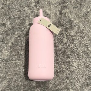 Blink Pink Silicone Water Bottle with Straw
